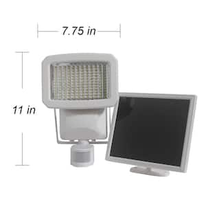 Outdoor 144-LED Solar Powered Motion Activated Security Light in White