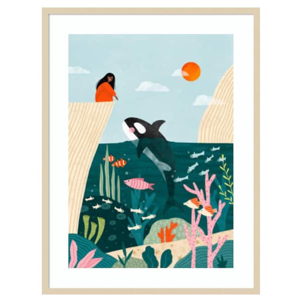 Amanti Art Whale Watching by Bea Muller 1-Piece Framed Giclee Coastal Art Print 41 in x 31 in