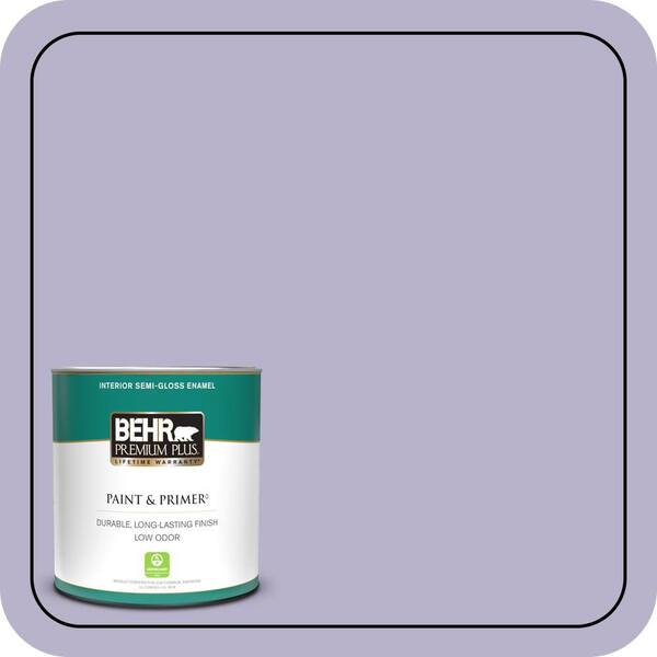BEHR PREMIUM PLUS 1 qt. #S570-3 Bohemianism Semi-Gloss Enamel Low Odor Interior Paint & Primer