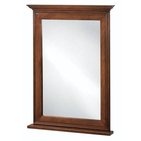 Home Decorators Collection La Grange 34 in. L x 25 in. W Framed Vanity Wall Mirror in Glazed Sienna