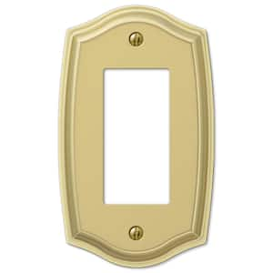 Vineyard 1 Gang Rocker Steel Wall Plate - Polished Brass