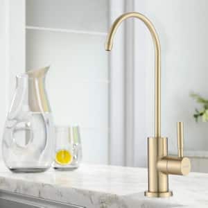 Single Handle Lead-Free Beverage Faucet Kitchen Water Filter Faucet in Brushed Gold