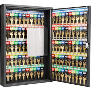 100-Position Steel Key Cabinet with Key Lock, Black