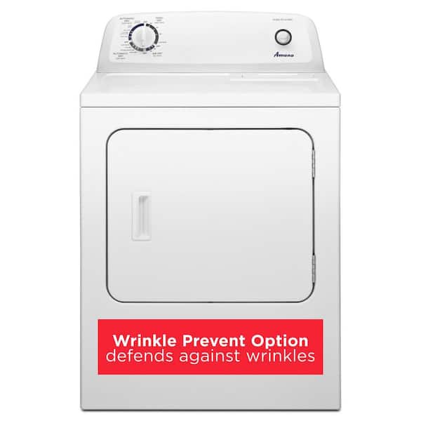 6.5 cu.ft. vented Front Load Electric Dryer in White with Wrinkle Prevent Option