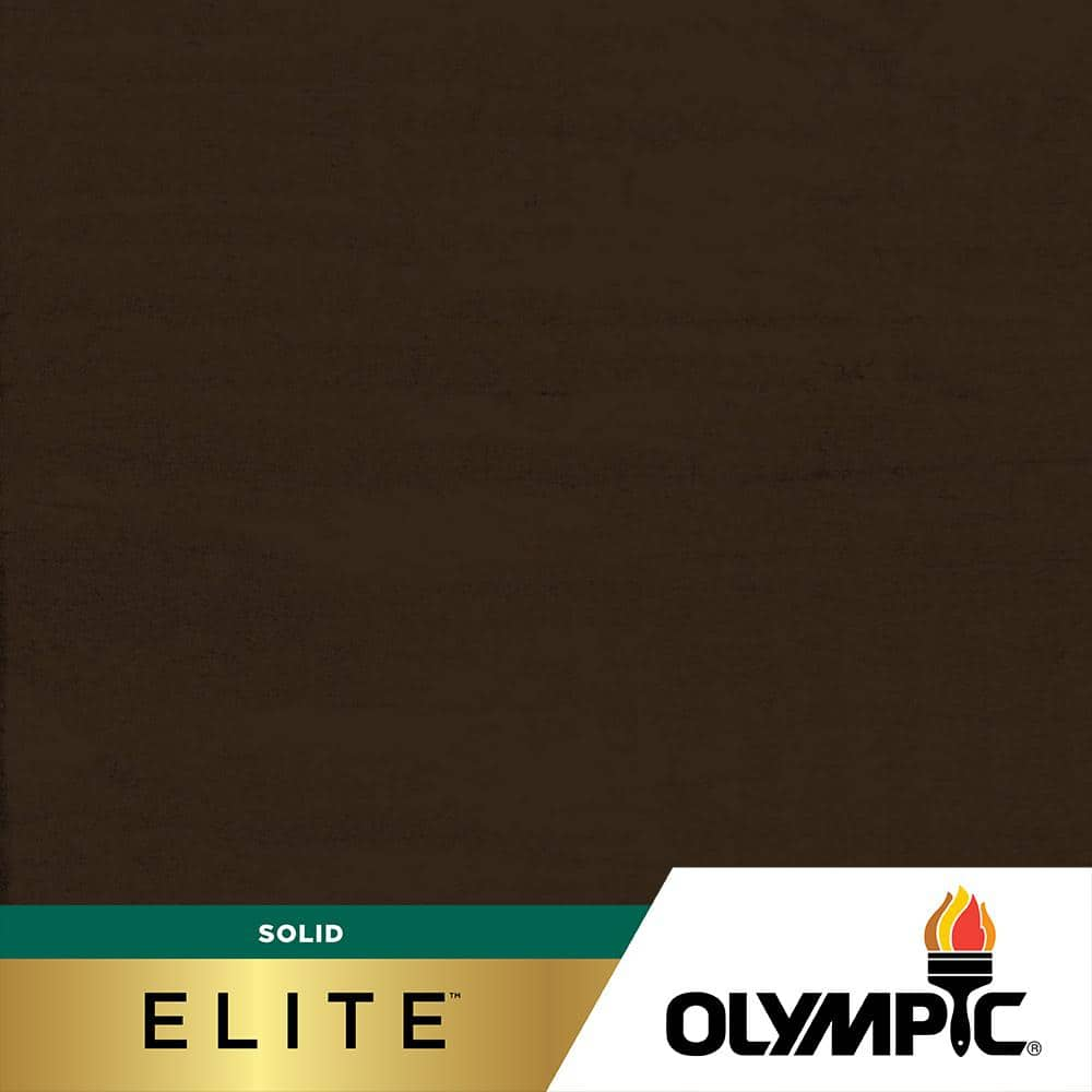 Olympic Elite 1 gal. Oxford Brown SC-1058 Solid Advanced Exterior Stain ...