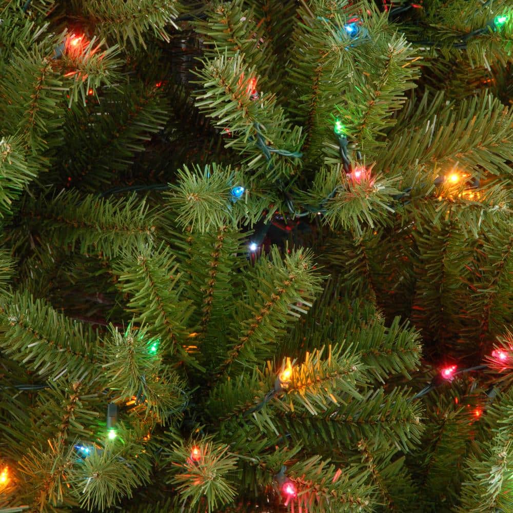 7-Foot Pre-Lit North Valley Spruce Christmas Tree with Multicolor Lights