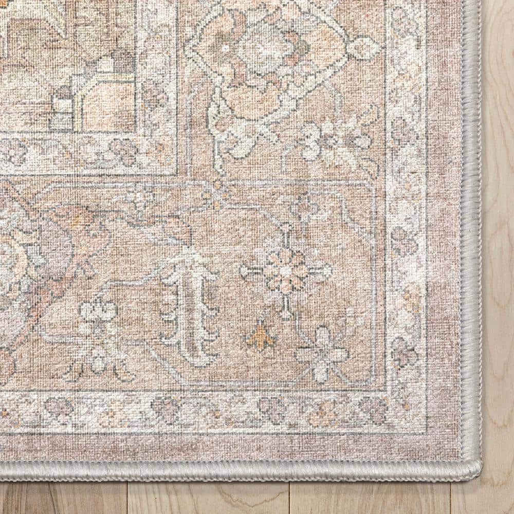 Beige Rectangular Vintage Persian Chenille Area Rug 9'10" x 13'