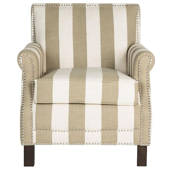 SAFAVIEH Easton Light Green/Off-White  Club Arm Chair