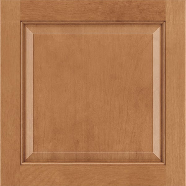 American Woodmark Westerly 14 9/16-in. W x 14 1/2-in. D x 3/4-in. H Cabinet  Door Sample in Maple Spice 97393 - The Home Depot