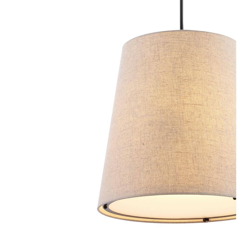 Arden 18" Bohemian Farmhouse Adjustable LED Pendant in Oil-Rubbed Bronze