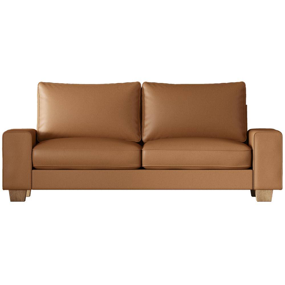 "Classic 88.5"" Faux Leather Loveseat, Brown Sofa Couch with Side Pockets" price history on PriceWatchPro