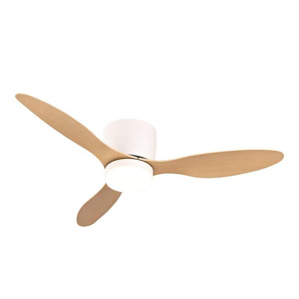 42 in. White Ultra-Slim Reversible DC Motor LED Flush Mount Standard Ceiling Fan with Remote Control 6-Speed Adjustment