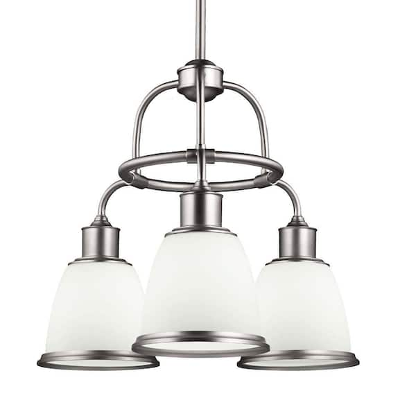 Generation Lighting Hobson 3-Light Aged Brass Single-Tier Chandelier Shade