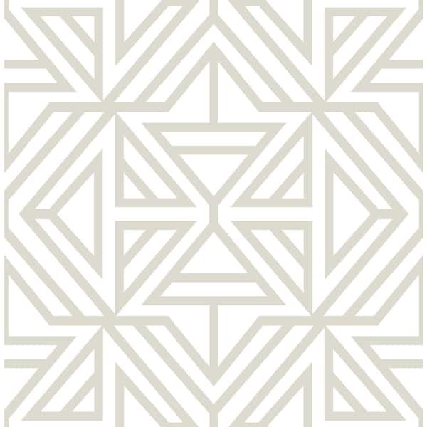 A-Street Prints Helios Bone Geometric Paper Strippable Roll (Covers 56.4 sq. ft.)