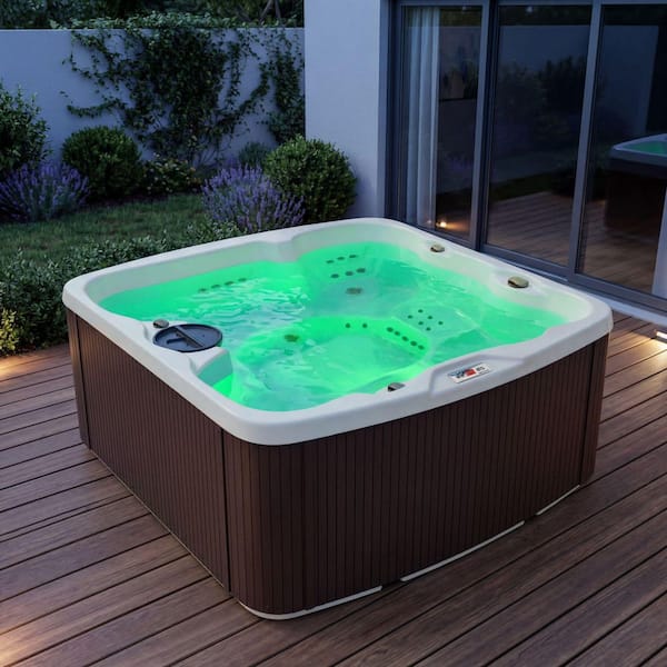Lifesmart Leganza 6-Person 90-Jet 230V Hot Tub with Lounge Seating