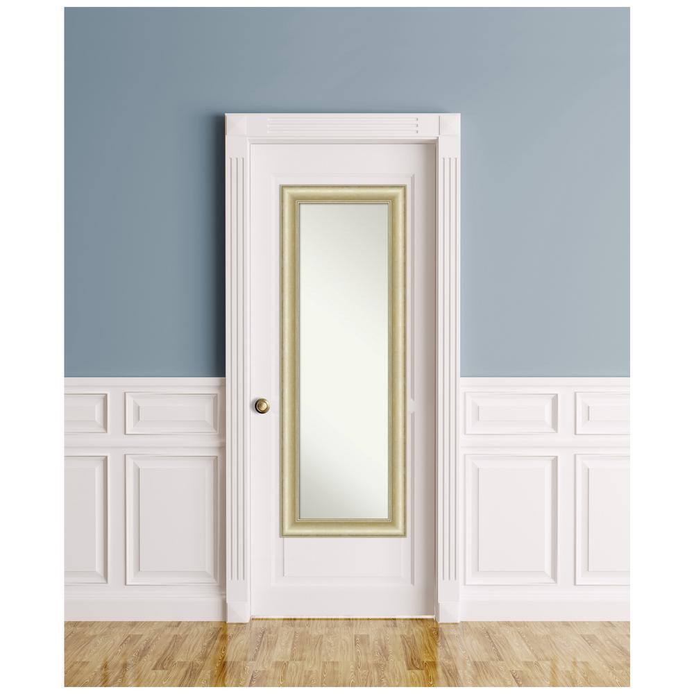 Elegant Brushed Pewter Rectangular 25" Bathroom Vanity Mirror