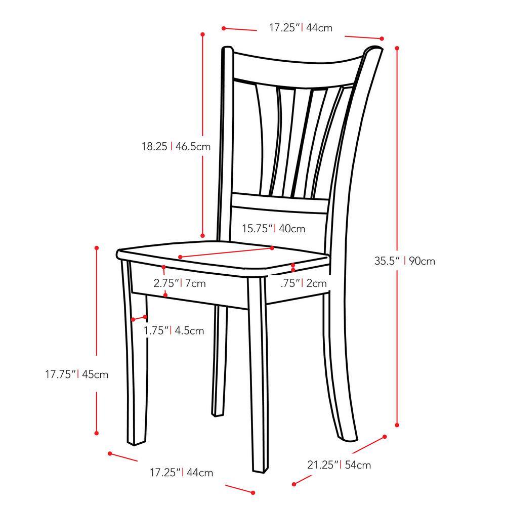 Dillon Dark Brown Rubberwood Extendable Dining Set with 4 Chairs