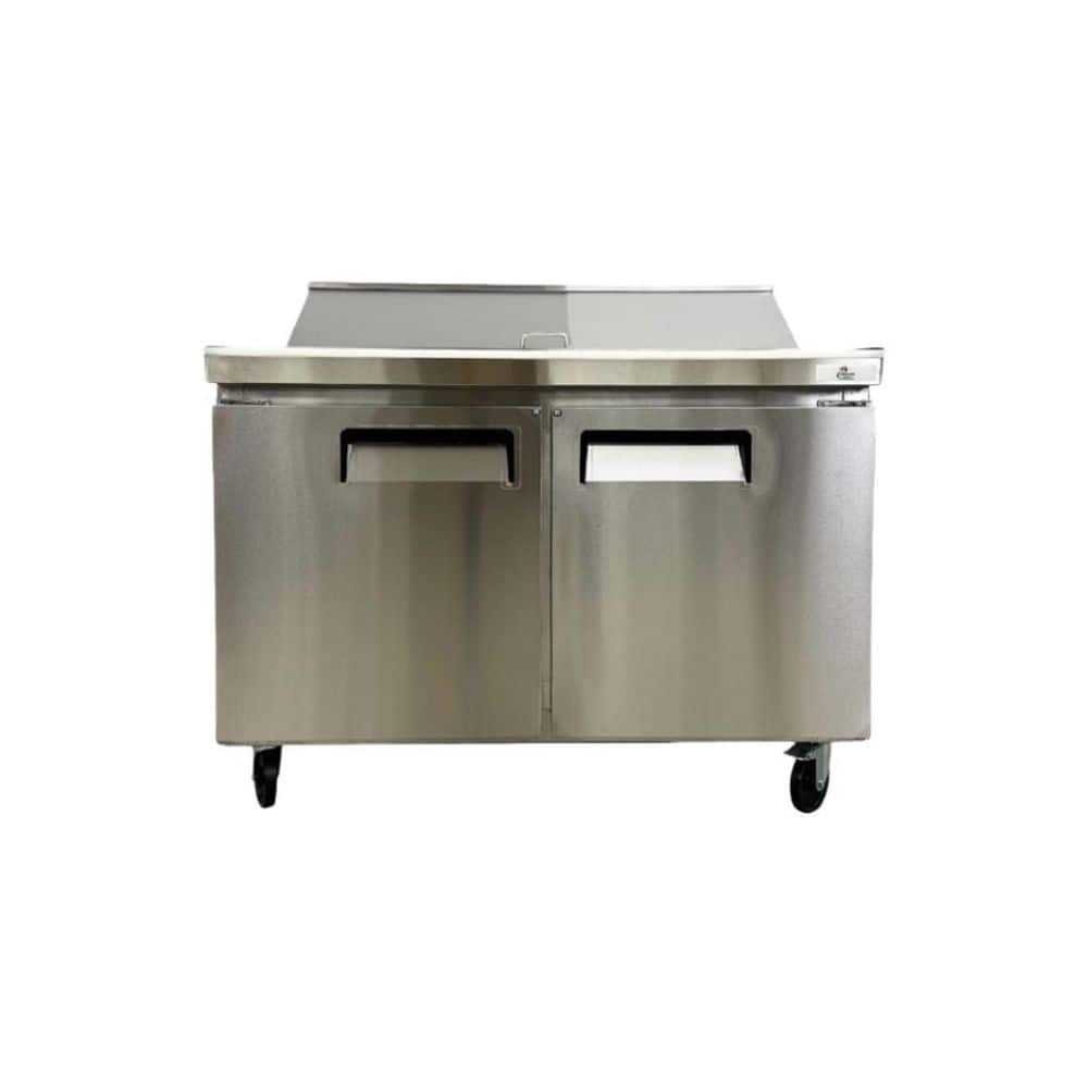 48 in. 12.96 cu. ft. Commercial Sandwich Prep Table Refrigerator in Stainless Steel, 12Pans