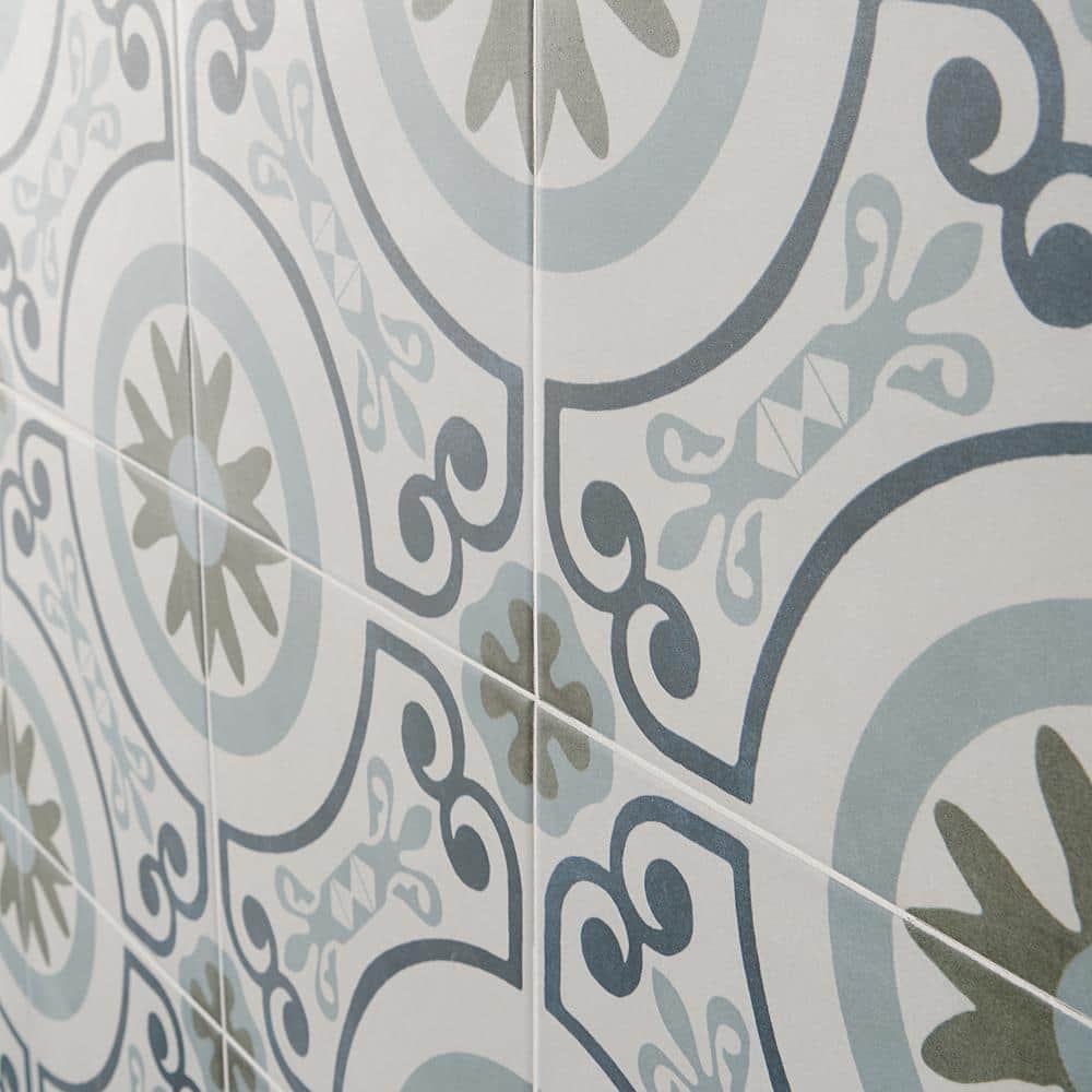 Aster Garden Square 9" x 9" Matte Porcelain Floor and Wall Tile
