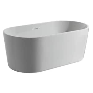 Montour 60 in. Acrylic Flatbottom Bathtub with Integrated Waste in White