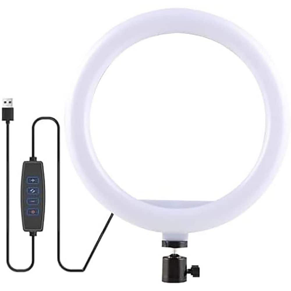 6.5 in. White Ring Light with 3 Light Modes 10 Brightness Levels USB Powered Mini LED Fill for Makeup Live Stream price history on PriceWatchPro