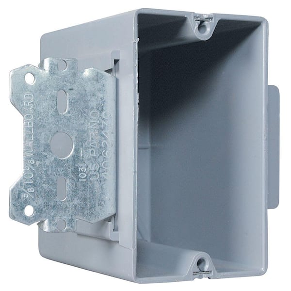 Legrand Slater New Work Plastic 1 Gang 22.5 cu. in. Deep Steel Stud Screw Mount Box with Quick/Click