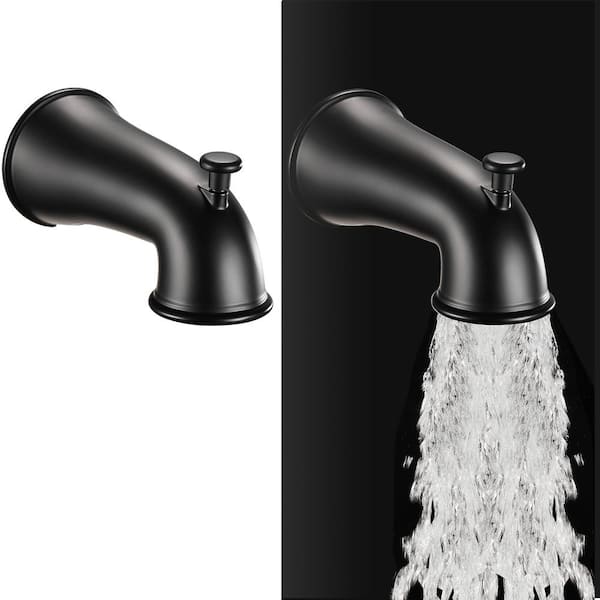 ELLO&ALLO 2-Handle 2-Spray Tub and Shower Faucet and Handheld Combo with 8  in. Shower Head in Matte Black (Valve Included) ES-B-PR300 - The Home Depot