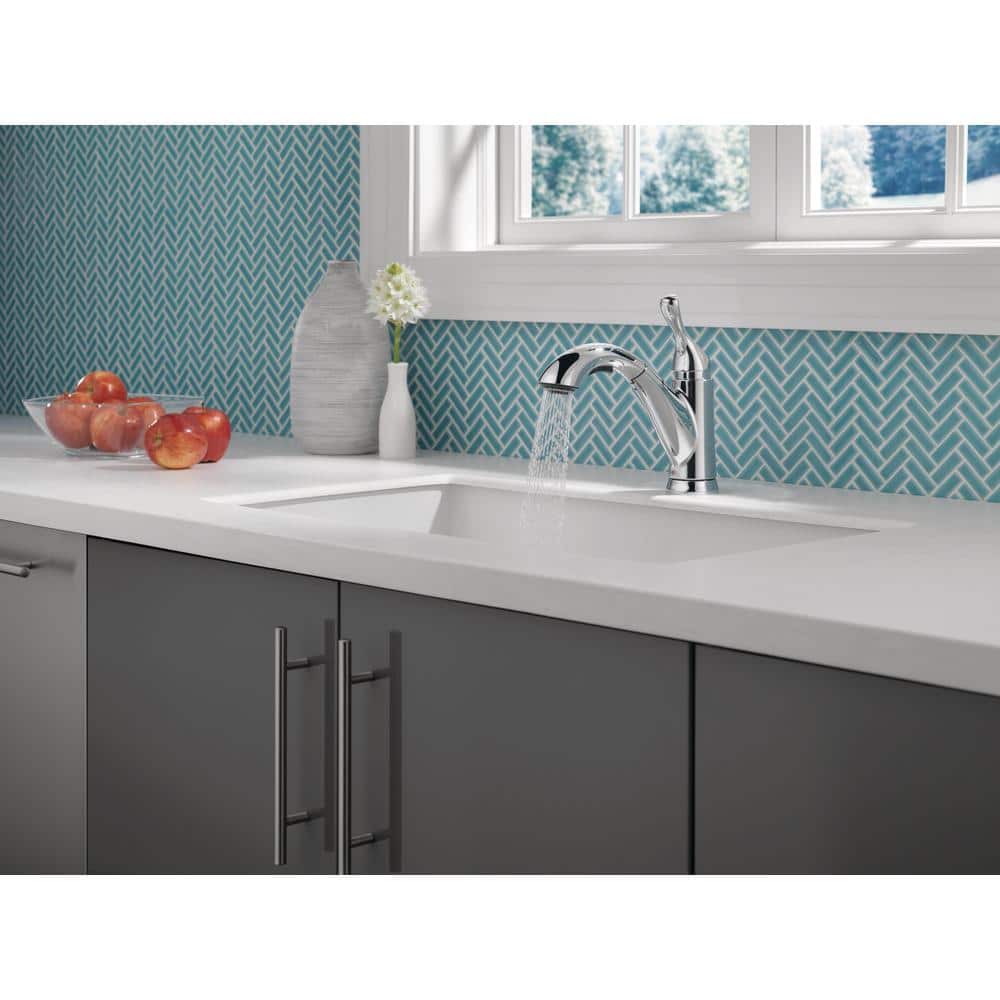 Delta Chrome Single-Handle Pull-Out Kitchen Faucet