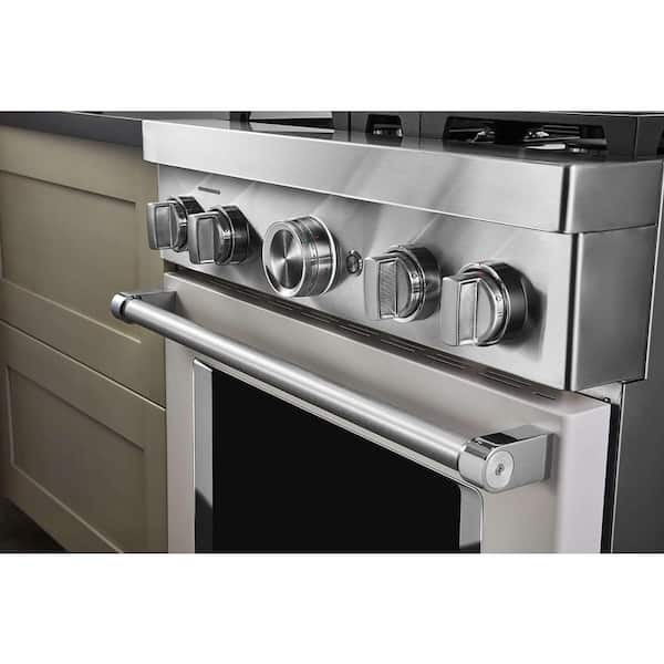 KitchenAid 30 Stainless Steel Smart Commercial-Style GAS Range with 4 Burners