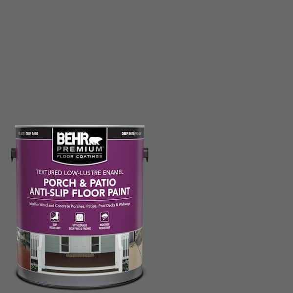 BEHR PREMIUM 1 gal. #BXC-63 Molten Lead Textured Low-Lustre Enamel Interior/Exterior Porch and Patio Anti-Slip Floor Paint
