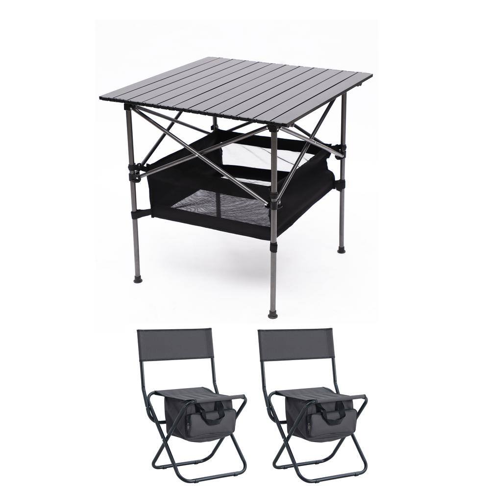 Kahomvis Outdoor Portable Folding Aluminum Picnics Camping Table and
