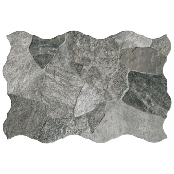 Neptune Gray Stone Look Matte Porcelain Tile 17 in. x 26 in., Floor and Wall (12.24 sq. ft./Case)