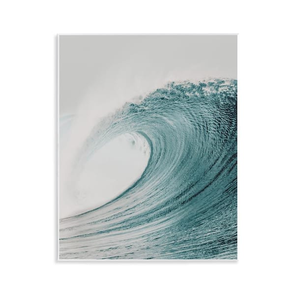 Stupell Industries Big Curled Sea Wave by LSR Design Studio Unframed Coastal Graphic Art Print 14 in. x 11 in.