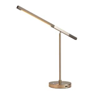 35 " Port Table Lamp, Characoal Gray