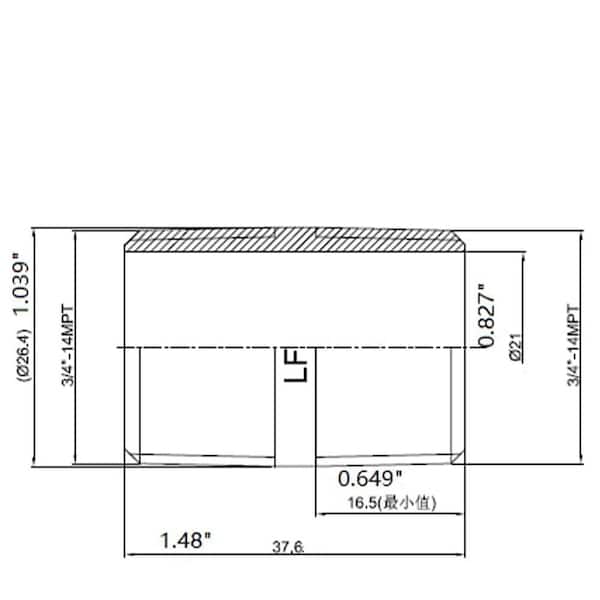 3/4 in. x 1-1/2 in. MIP Brass Nipple Fitting