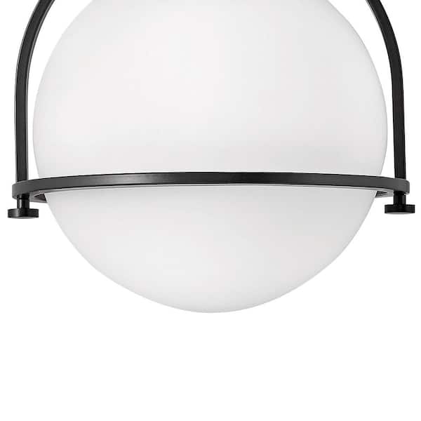 HINKLEY - Somerset 11.5 In. 1-Light Black Semi- Flush Mount