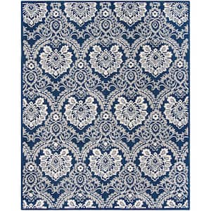 Blossom Navy/Ivory 8 ft. x 10 ft. Floral Area Rug