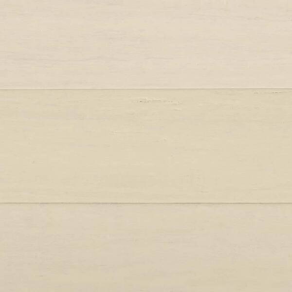 Home Decorators Collection Hand Scraped Wire Brushed Strand Woven White 1/2 in. T x 5-1/8 in. W x 72 in. L Solid Bamboo Flooring