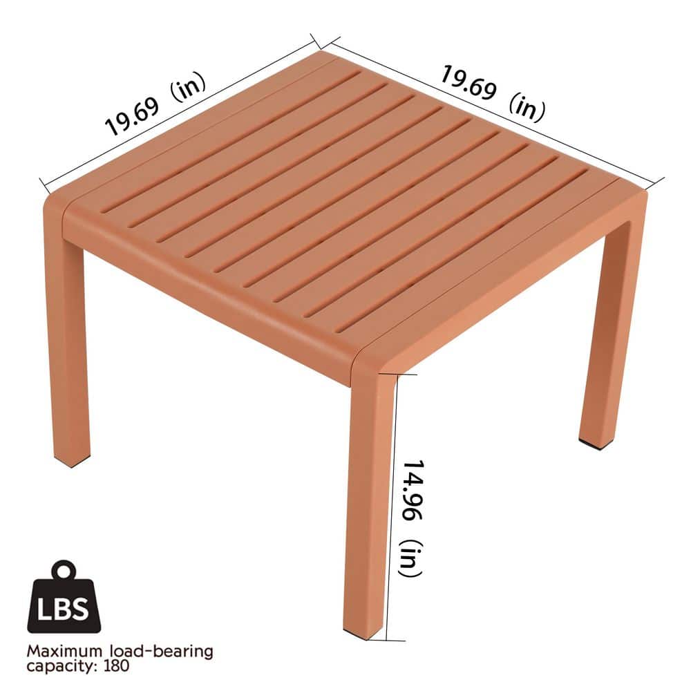 Measurement diagram for the wooden side table dimensions.