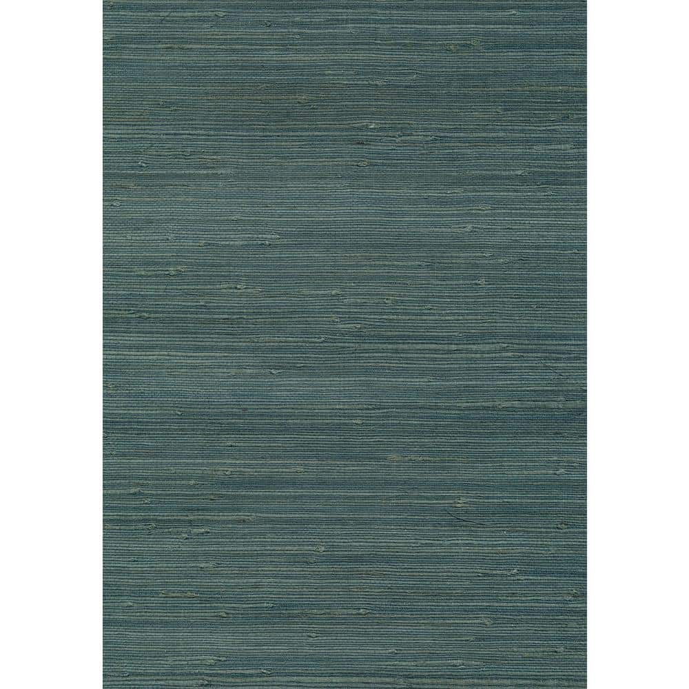 Kenneth James Jurou Teal Grasscloth Wallpaper Grass Cloth Peelable ...