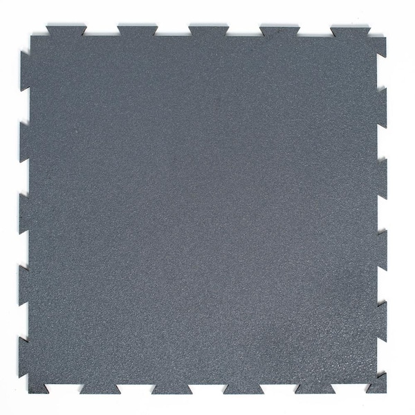 FlooRX 1.58 ft. x 1.58 ft. Granite Precision Lock Utility Rubber Flooring (25 sq. ft./Pack)