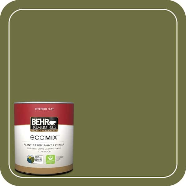1 qt. #M340-7 Classic Avocado Flat EcoMix Plant-Based Interior Paint & Primer