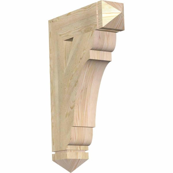 Ekena Millwork 6 in. x 36 in. x 24 in. Douglas Fir Olympic Arts and Crafts Rough Sawn Bracket