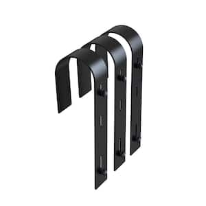 Handrail Steel Black Brackets (3-Pack)