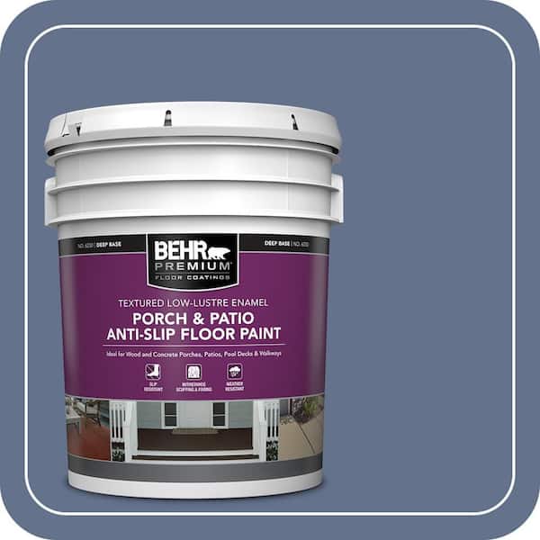 5 gal. #600F-6 Atlantic Blue Textured Low-Lustre Enamel Interior/Exterior Porch and Patio Anti-Slip Floor Paint