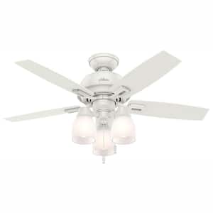 Donegan 44 in. LED 3-Light Indoor Fresh White Ceiling Fan