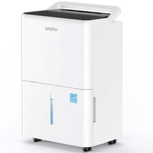 30 pt. 2000 sq. ft. Energy Star Dehumidifier with Bucket in White with Drain Hose and Auto Defrost for Basement Bathroom