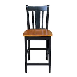 San Remo 24 in. Black and Cherry Bar Stool