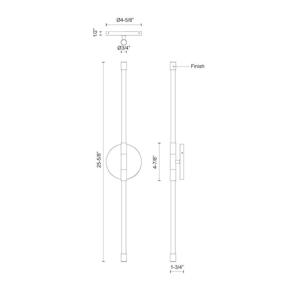 Chrome Cylinder Dimmable LED Wall Sconce