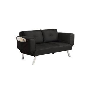 Montauk Black Convertible Sofa